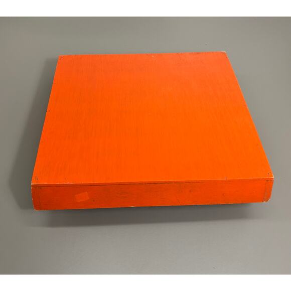 Scandinavian Folk Art - Hand-Painted Wooden Tray, Dala Orange Floral Rosemaling - Picture 5 of 6